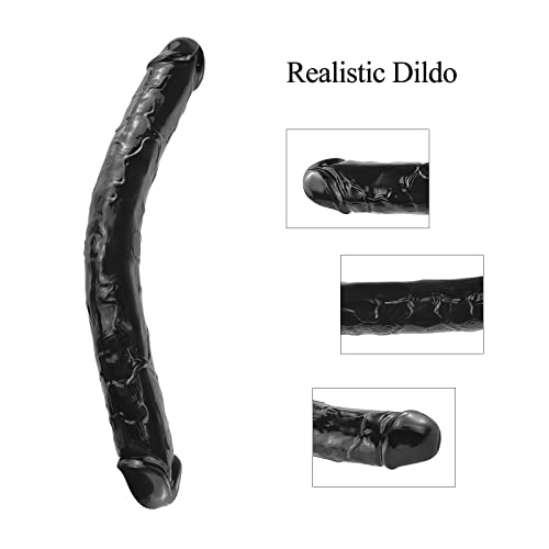 Lestesy 11.8*1.3 In Double Dildo,Flexible Realistic Anal Dildo Adult Sex Toys For Lesbian Women, Clear, S #TOP3