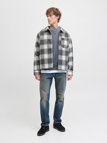 JACK & JONES Herren Jjhank Shacket, Light Grey Melange, s – Ansicht 4