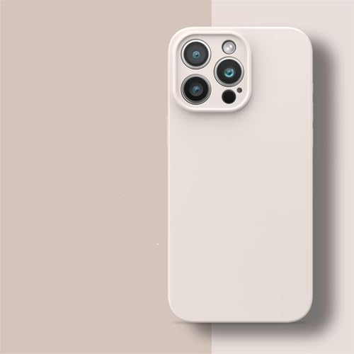 Coque silicone iPhone 15 Pro Max anti-rayures mince blanc antique