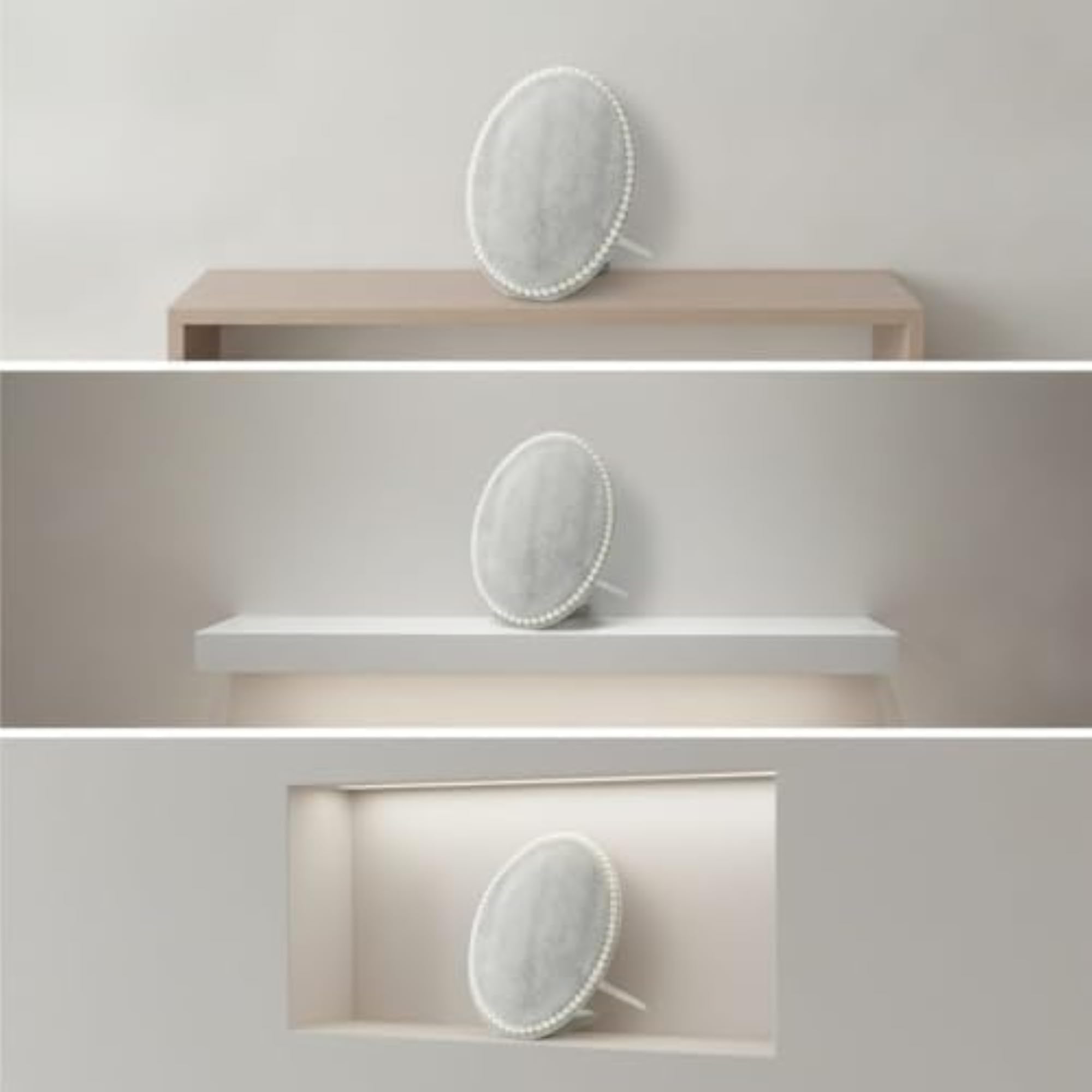 Velvet Jewelry Stand with Rear Support, Oval Display Board