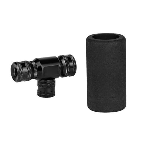 Plyisty Gonfleur de CO2 pour Vélo Sortie de Gaz Réglable avec Précision Conception Compacte Essentiel par Temps Froid Adapté aux Cartouches de 16 G Commande Manuelle pour Vélos de Route et de (Black)
