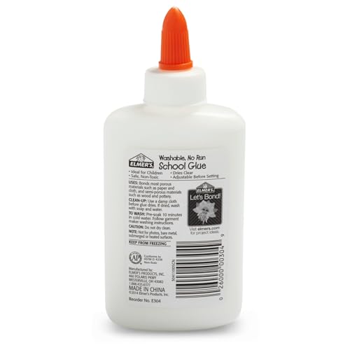 Image of Elmer's Liquid School Glue, Slime & Craft, Safe and Non-Toxic, Washable, White, 4 Ounces Each, 12 Count - For Classroom, Home, Office, Teacher Supplies, #1 Teacher Brand