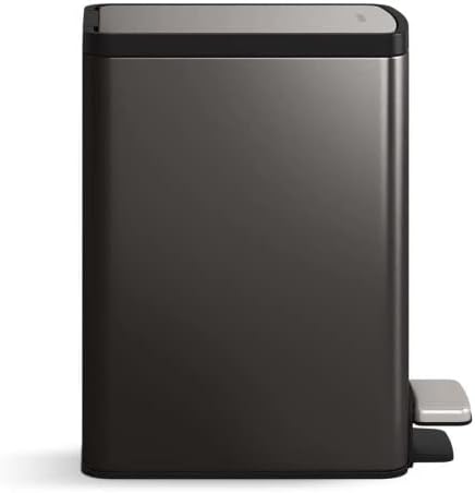 Vista 63 de Kohler 20956-ST - Escalón de cocina de reciclaje manos libres de 11 galones, cubo de basura con pedal de pie, tapa de cierre silencioso, acero Acero