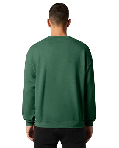 Gildan mens G180 athletic sweatshirts, Heather Sport Dark Green, Medium US2