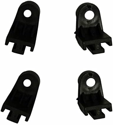 Universal Radiator Engine Cooling Fan Mounting Kit, Black, Plastic Frame, Corner Mount, 4-Pc Kit