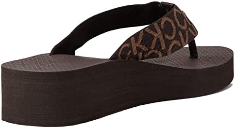 Calvin Klein Women's Meena Flip-Flop, Brown Multi 210, 8 | Image 4