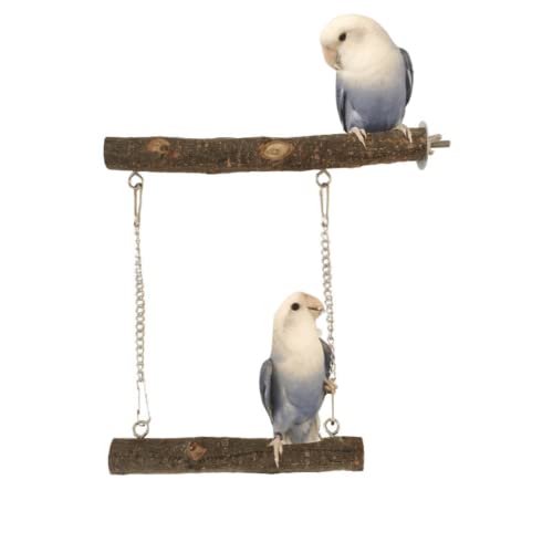 Bird Perches Cage Toys Parrot Wooden Swing With Perch Play Gyms Exercise Stands With Acrylic Wood Swing Ferris Wheel Chewing For Animals Green Cheeks, Baby Lovebird, Chinchilla, Hamster Budgie #TOP4