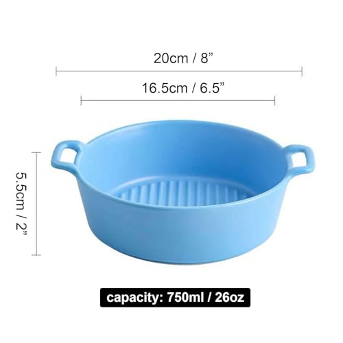 Molde redondo para lasaña, pequeño plato de cerámica para hornear, apto para horno de porcelana, perfecto para porciones individuales