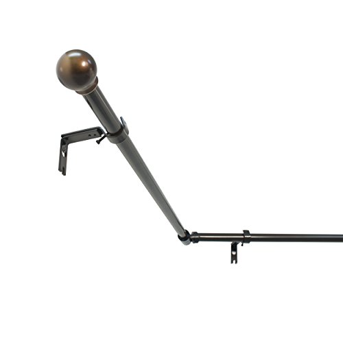 Decopolitan Drapery Bay Window Curtain Rod Set, Oil Rubbed Bronze #TOP5