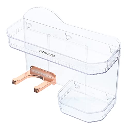 PartyKindom Scaffale Portaoggetti Da Parete Organizer Per Bagno e Cucina Supporto Doppio Con Gancio Per Installazione Per Piccoli Oggetti e Asciugamani