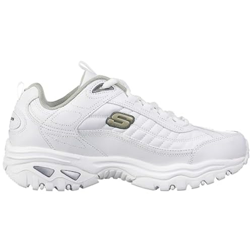Skechers Men's Energy Afterburn Lace-Up Sneaker, White, 6.5 Wide