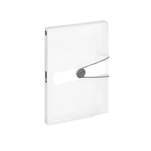 herlitz Sammelbox A5 PP-Kunststoff mit Rückenetikett, semitransparent farblos, 25 x 18 x 2,5 cm, 1 Stück