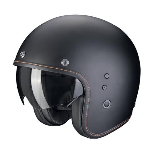 Scorpion Casque Jet Moto Belfast Evo Solid Custom Noir Mat S - 2