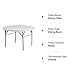 Flash Furniture Freeman 4' Round Plastic Folding Table with Carrying Handle, Plastic Foldable Table for Indoor/Outdoor Events, White
