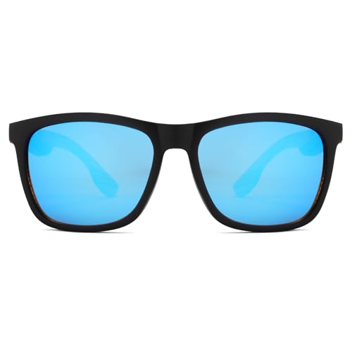 Long Keeper Classic Wood Sunglasses for Men Women Retro Black Sunglasses Wooden Arms Mirrored Sun Glasses UV400 Dark Shades2