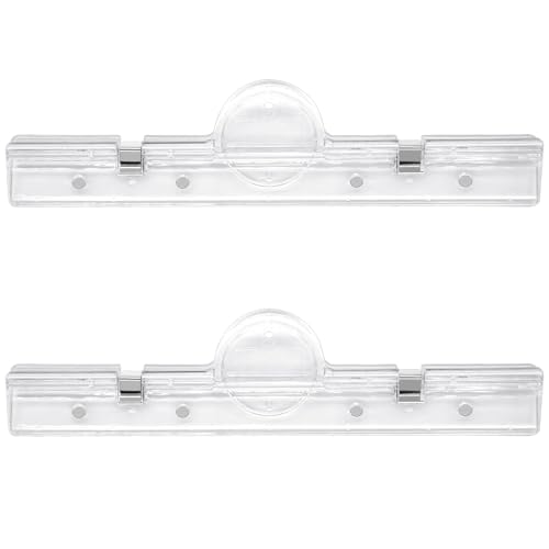 2 Stück große 4-in-1-Magnetclips für Metalloberflächen, robuste Binderclips mit starkem Magneten, transparente Accessoires für Dokumente, Fotos, Notizen, Kühlschrankmagnete und Büro- und Schulbedarf