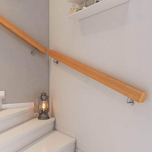 Pasamanos - Kit Completo, Pasamanos De Escalera De Madera Antideslizante, contra La Pared Loft Interior Barandillas para Ancianos Varilla De Soporte para Pasillo (Tamaño : 50cm)