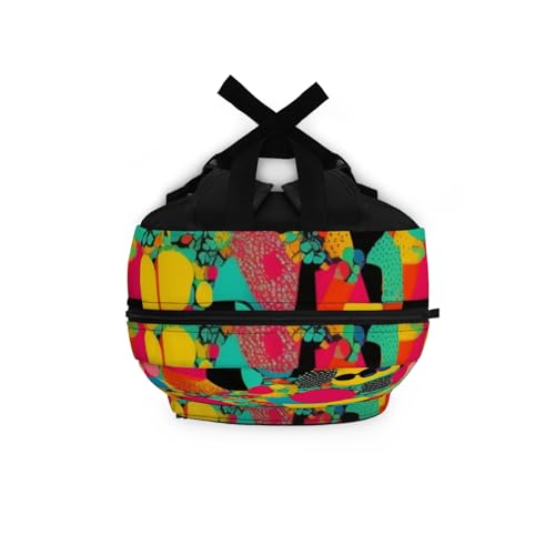 Backpack Colorful Abstract Pop Art Pattern with Bold Geometric Shapes4