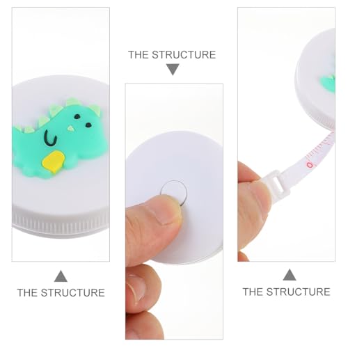 Set de 4 Cintas Métricas Retráctiles Mini de Plástico miniatura 6