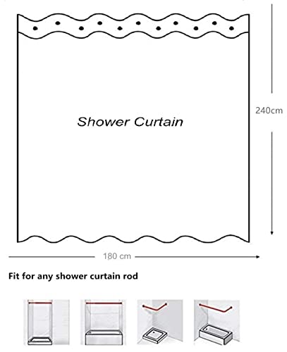 goodbath Extra Long Shower Curtain - Image 2