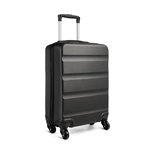 Kono Maletas de Viaje Cabina 55x38x20cm Trolley Maleta Cabina con 4 Ruedas y Cerradura, Rígida ABS Equipaje de Mano, Gris