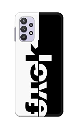 Image of PRINTFIDAA One Words Fukc Love Creative Art Innovative Wonderfull Printed Designer Hard Case for Samsung Galaxy M32 5G Back Cover -(e) RPM1003