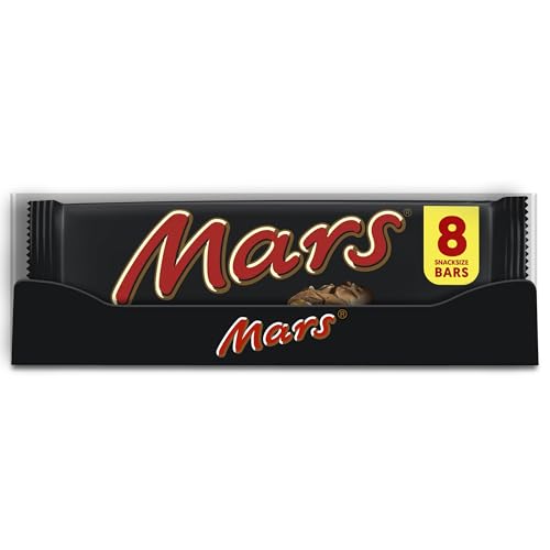 Mars Caramel Chocolate Bars 8 Pack - Milk Chocolate Nougat Multipack for Summer Holidays On-the-Go Snack Festival Snacks Sharing & Party Treats