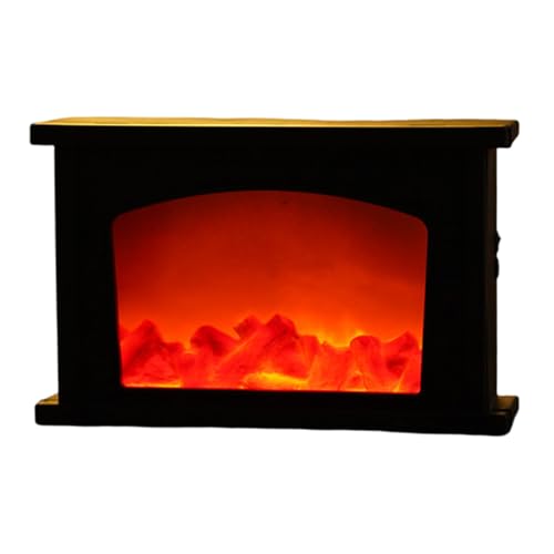 Linterna de Chimenea de imitación, Chimenea LED sin Llama, USB/Funciona con Pilas para decoración de Mesa del hogar, Interior, 13, 1x8, 3x3, 5 Pulgadas, LED