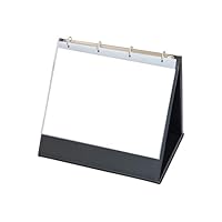 Rillstab A4-Querformat-Tisch-Flipchart-PapierBlock – 4 Ringe, 10 Taschen, 20 Seiten Flipchart-Ordner – Robust und tragbar – Ideal für Präsentationen, Meetings, Büro, Schulungen – Schwarz