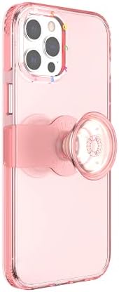 PopSockets: PopCase Hülle für iPhone 12 Pro Max mit Abnehmbarem PopGrip Slide Sockel und Griff mit Austauschbarem Top - Peachy