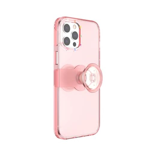 PopSockets iPhone 12 Pro Max Case with Repositionable Slide Grip and Compatible with MagSafe - Peachy