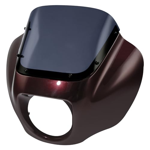 Image of Front Headlight Quarter Fairing Windshield Fit For Harley Softail Low Rider FXLR Street Bob FXBB 2018-2020 Low Rider S FXLRS 2020-2025 Softail Standard FXST 2020-2024 Twisted Cherry