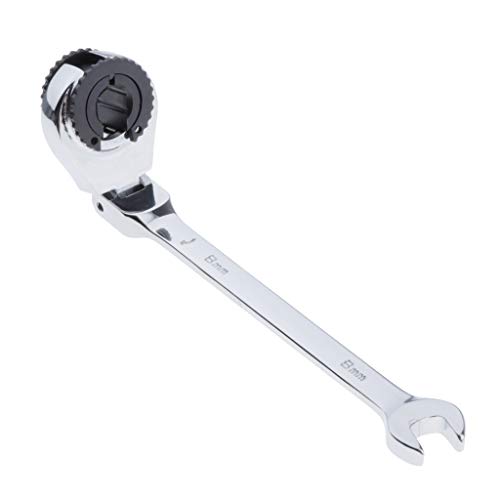 Almencla 3Pieces Metric Tubing Ratchet Wrench Horn Durable Alloy Steel Repair Tool