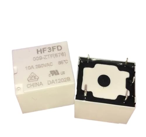 Relé HF3FD 009-ZTF 576 de 5 pines y 9V para control de circuitos