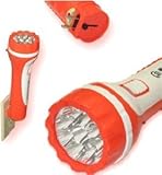Rechargeable Flashlight 9 LED LARGE Torch Ultra Bright Plug In wall Charge 9
