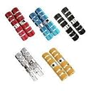 1 Pair Cycle Foot Rest Stunt Axle Bicycle Rear Foot Pegs Set Aluminum Durable and Stylish Non-Slip (Blue) gallery image