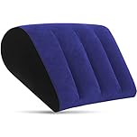 Magguta 3-5 Jours pour Arriver Oreiller Gonflable Bleu Simple Coussin pour Siège et Dossier pour la Posture de Yoga Soulage la Douleur et la Pression du Dos Coussin Oreiller Lombaire (Bleu)