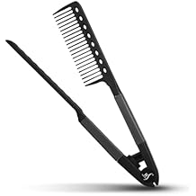 HerStyler Hair Comb For Straightening - Protects Hands - No More Knots - Styles Like A Pro - Versatile Hair Styling Comb - Travel Friendly Black, Plastic, Dry Hair, 1 Count Pack of 1
