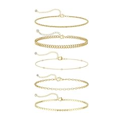 6Pcs Gold Bracelets F