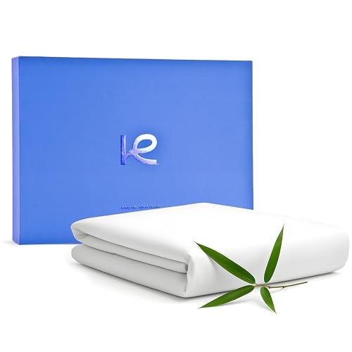 Kickoff Viscose Bamboo Flat Bed Sheet California King Size 100% Organic Cool California King Flat Sheets Only Viscose Bamboo Sheets Cooling for Hot Sleepers Extra Wide Top Sheet Only (CK, Snow White) by Kickoff Home - Image 2