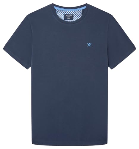 Image of Hackett Swim Trim Logo Short Sleeve T-Shirt XS Blue (Navy)