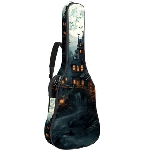 Housse guitare acoustique Halloween Castle pour basse et ukulélé