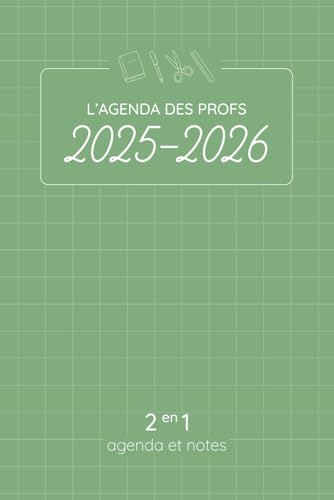 AGENDA DES PROFS 2 EN 1 - Agenda 2025/2026 et prise de notes: Pour les réunions et rendez-vous | To do list | Marque-pages | 142 pages