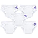 Bambino Mio, Reusable Potty Training Pants for Boys and Girls, 5 Pack (White, 3+ Years)