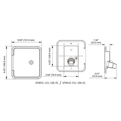 B Blesiya Sportello di Plastica Bianco City Water