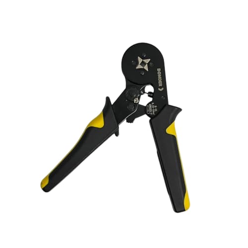 Alicate Crimpar Prensa Com Catraca Ajustável Trava de Segurança Terminal Ilhos Tubular 0,25 A 10mm²