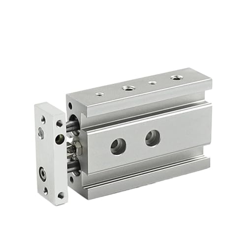Cilindro neumático CXSM15-100 de doble eje y vástago doble en acero inoxidable 3