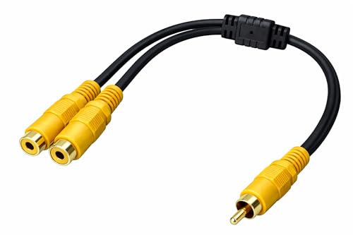 Amazon | RCA 映像分配ケーブル 30cm 75Ω OFC 金メッキプラグ 映像(黄