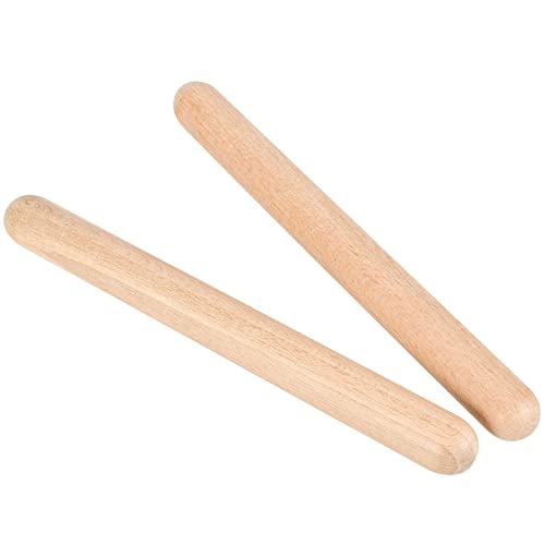 Sinjeun 16 Pair (32 Pack) Wooden Rhythm Sticks, 8 Inch Classical Wood Claves Musical Percussion Instrument, Natural Hardwood Music Lummi Sticks For Student, Musicians #TOP3