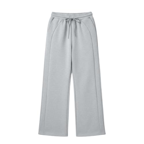 Wide Leg Sweatpants Womens Fleece Lined High Waisted Pants With Pockets - image 7